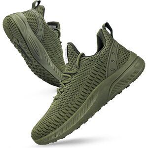 Women's Olive Green Tennis Running  Shoes Lightweight Casual Sneakers